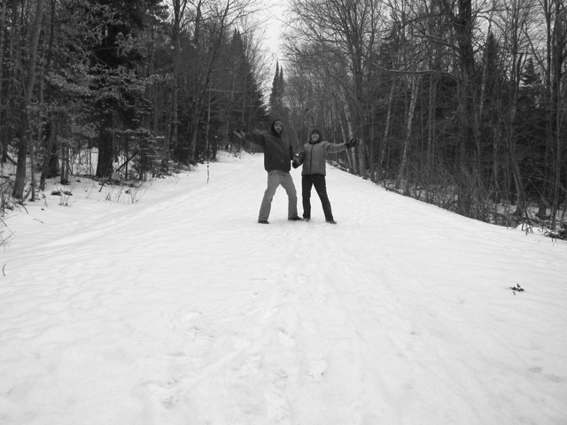 jessmayn and jim go hiking in the snow